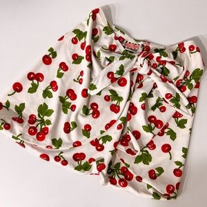 Pinup Couture Cherry Print Wrap Coverup